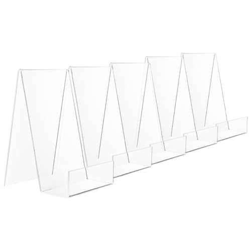 SHINEOFI 5 Stück Zeitschriftenständer Desktop-bücherregal Klares Papier Buchaufbewahrungsständer Tisch Staffelei Ordnerhalter Für Schreibtisch Buchdisplay -rack Buchend Transparent Acryl von SHINEOFI