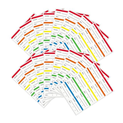 SHINEOFI 50 Blatt Lebensmittelechte Gefrieretiketten Selbstklebende Wiederverwendbare Food Labels für und Metallbehälter Beschreibbare Ablösbare Aufkleber zur Küchenorganisation SHINEOFI 50 Blatt Lebensmittelechte Gefrieretiketten Selbstklebende Wiederverwendbare Food Labels für und Metallbehälter Beschreibbare Ablösbare Aufkleber zur Küchenorganisation von SHINEOFI