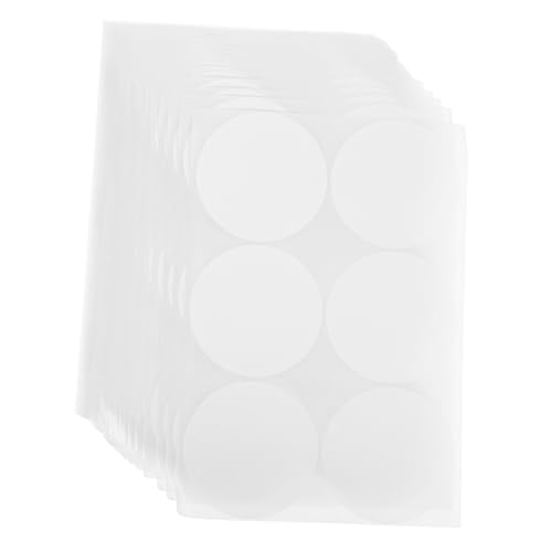 SHINEOFI 50 Blatt Weiße Ablösbare Runde Aufkleber Beschreibbare Lebensmittel Etiketten aus Kupferdruckpapier Haftstark Leicht Abziehbar für Gefrierschrank Behälter Kalender von SHINEOFI