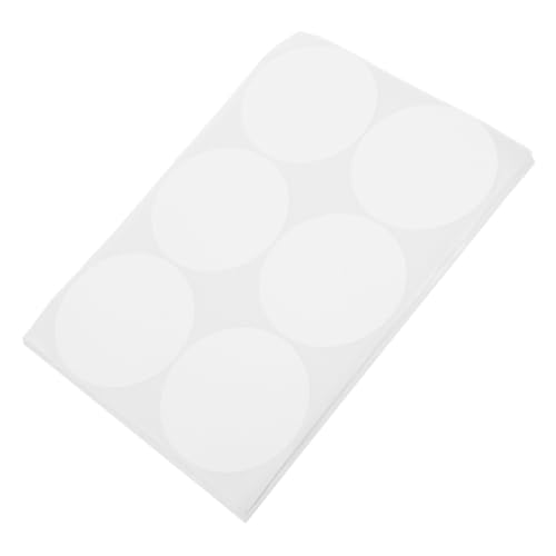SHINEOFI 50 Blatt Weiße Beschreibbare Runde Aufkleber aus Kupferdruckpapier Selbstklebende Etiketten mit Starker Haftung Vielseitig Einsetzbar für Lebensmittel Aufbewahrung und von SHINEOFI