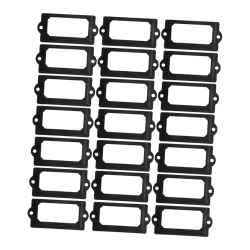 SHINEOFI 50 Sätze Teiliges Metall Etikettenhalter Schwarz mit Schrauben Vintage Bibliothek Kartenrahmen für Schränke Einfacher Anbau Klassisches Design für Büro Apothekenschrank SHINEOFI 50 Sätze Teiliges Metall Etikettenhalter Schwarz mit Schrauben Vintage Bibliothek Kartenrahmen für Schränke Einfacher Anbau Klassisches Design für Büro Apothekenschrank von SHINEOFI