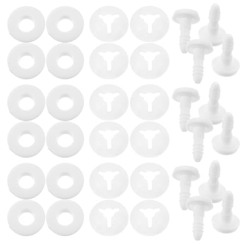 SHINEOFI 50 Sätze Weiße Kunststoffverbindungen für Diy Plüschtiere zum Reparieren und Basteln von Spielzeugen und Puppen mit Realistischen SHINEOFI 50 Sätze Weiße Kunststoffverbindungen für Diy Plüschtiere zum Reparieren und Basteln von Spielzeugen und Puppen mit Realistischen von SHINEOFI