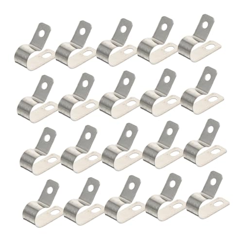 SHINEOFI 50 Stück Drahtklemme Kabel Kleine Klemme Kabelclips Kabelklemmen Drahtführungsklemmen Wiederverwendbar Clips Für Elektrische Kabel Drahtklammern Rostfreier Stahl Silver von SHINEOFI