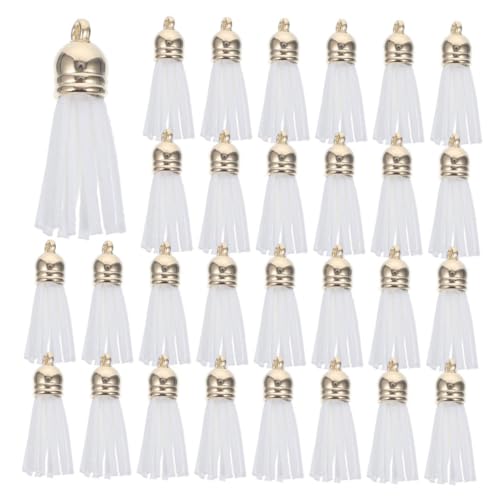 SHINEOFI 50 Stück Faux Quasten Schlüsselanhänger Charm für Handtaschen Vielseitige Zubehör für Schmuckherstellung Earring Anhänger Geschenkidee für Mütter Weiß SHINEOFI 50 Stück Faux Quasten Schlüsselanhänger Charm für Handtaschen Vielseitige Zubehör für Schmuckherstellung Earring Anhänger Geschenkidee für Mütter Weiß von SHINEOFI