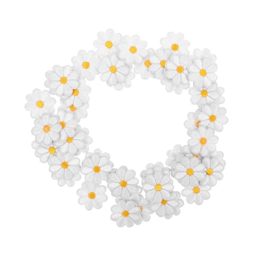 SHINEOFI 50 Stück Gestickte Stoff Aufkleber Applikation Mit Blumenstickerei Winzige Applikationsflecken Gestickte Blumenapplikationen Stickerei-stoff-patch Süße Applikationen Zum Aufnähen von SHINEOFI