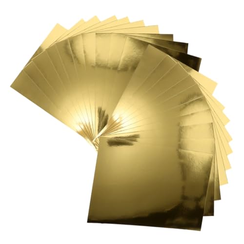 SHINEOFI 50 Stück Gold Folienkarton Metallic Kartonpapier für Basteln Spiegelglanz Karton Leicht zu Schneiden und Falten für DIY Projekte Geburtstagsdeko SHINEOFI 50 Stück Gold Folienkarton Metallic Kartonpapier für Basteln Spiegelglanz Karton Leicht zu Schneiden und Falten für DIY Projekte Geburtstagsdeko von SHINEOFI