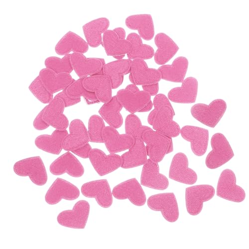 SHINEOFI 50 Stück Herzförmige Bestickte Aufbügelbare Annähen Applikationen Patches für Kleidung Jacken Rucksäcke Schuhe Taschen DIY Reparatur und Dekoration von SHINEOFI