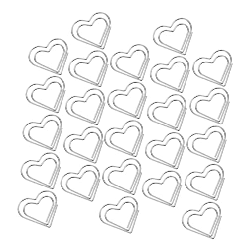 SHINEOFI 50 Stück Herzförmige Büroklammern Silber Kleine Kreative Metall Clips als Lesezeichen und Dokumenten Organizer Vielseitige Papierklammern für Büro Schule und Privatgebrauch SHINEOFI 50 Stück Herzförmige Büroklammern Silber Kleine Kreative Metall Clips als Lesezeichen und Dokumenten Organizer Vielseitige Papierklammern für Büro Schule und Privatgebrauch von SHINEOFI
