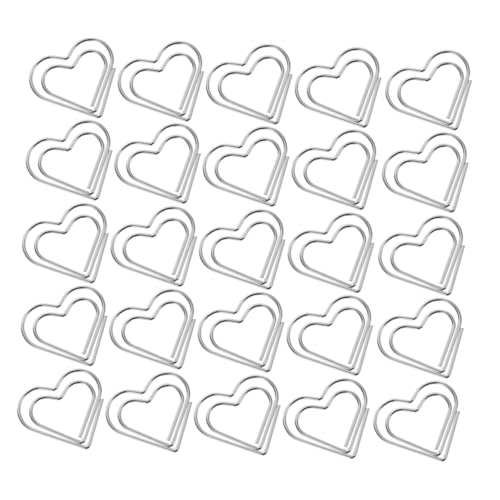 SHINEOFI 50 Stück Herzförmige Büroklammern Silber Paperclips aus Robustem Metall für Dokumentenorganisation Lesezeichen Bürobedarf Vielseitig Einsetzbar für Schule und Büro SHINEOFI 50 Stück Herzförmige Büroklammern Silber Paperclips aus Robustem Metall für Dokumentenorganisation Lesezeichen Bürobedarf Vielseitig Einsetzbar für Schule und Büro von SHINEOFI