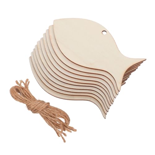 SHINEOFI 50 Stück Hölzerne Fischförmige Hängende Dekoration Fischdekor Handwerkliche Verzierungen Wandanhänger in Fischform Fischausschnitte Zur Dekoration Meerestier-ornamente Holz Beige SHINEOFI 50 Stück Hölzerne Fischförmige Hängende Dekoration Fischdekor Handwerkliche Verzierungen Wandanhänger in Fischform Fischausschnitte Zur Dekoration Meerestier-ornamente Holz Beige von SHINEOFI