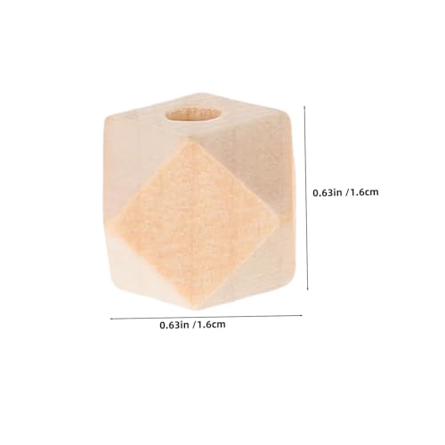 SHINEOFI 50 Stück Hölzerne Stern Anis-Perlen unfertige Bastelperlen Handwerk Perlen machen Holzperlen für Handwerk Distanzperlen aus Holz selber machen Holzperlen basteln Beige von SHINEOFI