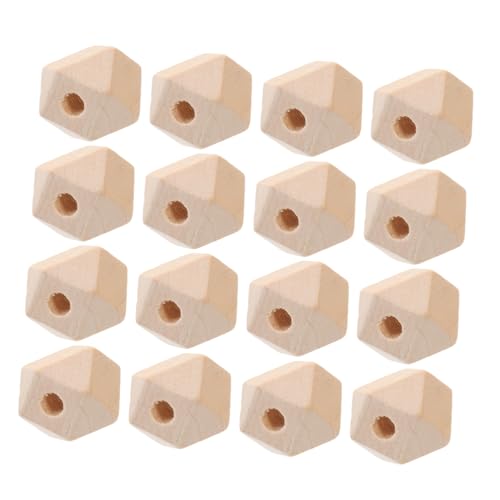 SHINEOFI 50 Stück Hölzerne Stern Anis-perlen Holzperlen Für Handwerk Diy -holz Geometrische Perlen Abstandsperlen Aus Natürlichem, Unbehandeltem Holz Holzperlen Für Schmuck Beige von SHINEOFI