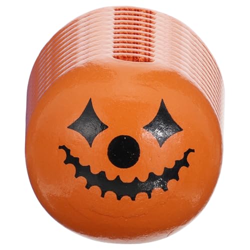 SHINEOFI 50 Stück Holzperlen Dekorationen Halloween Schmuck Anhänger Diy Perlen Holzperle Für Diy-anhänger Abstandsperle Holz Armband Perlen Bastelperlen Selber Machen Orange Hölzern von SHINEOFI