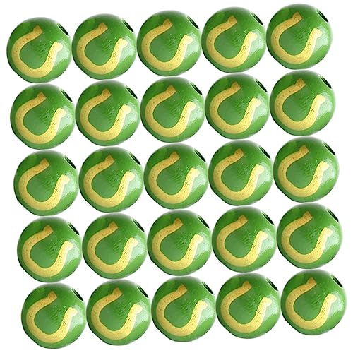 SHINEOFI 50 Stück Holzperlen grüne Girlande Bausätze Abstandsperlen st patricks day dekoration wohnungseinrichtung Patrick Perlen für die Schmuckherstellung Schmuckperlen Lotusbaum Green von SHINEOFI