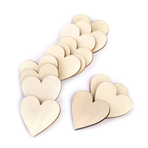SHINEOFI 50 Stück Holzscheiben für Diy Bastelarbeiten Blanko Holzscheiben für Dekoration Scrapbooking und Mehr Natürliche Holzfarbe von SHINEOFI
