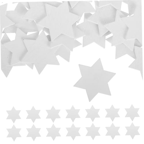 SHINEOFI 50 Stück Kleine Holzsterne zum Basteln Unbeschichtete Holzscheiben für Diy Projekte für Hochzeitsdekoration und Party Accessoires Natürliche und Stabile Materialien von SHINEOFI