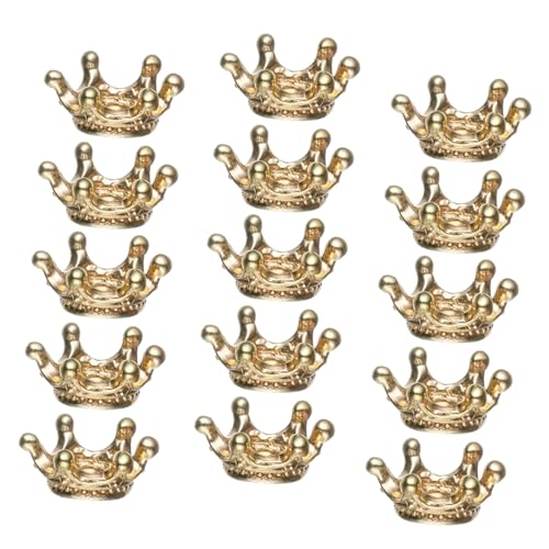 SHINEOFI 50 Stück Kronen Spacer Perlen Großes Loch Schmuck Perlen Zinklegierung Vintage Charm DIY Armband Halskette Basteln Zubehör Robust Strahlend Vielseitig von SHINEOFI