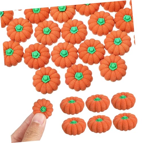 SHINEOFI 50 Stück Kürbis Radiergummi Studenten Herbst-Mini-Radiergummis, Großpackung Kürbisse gut klein halloween dekoration kürbis deko neuartige Radiergummis Mini-Radierer Orange von SHINEOFI