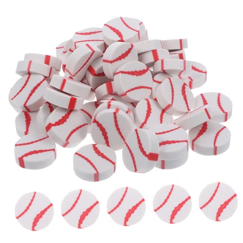 SHINEOFI 50 Stück Kugelradiergummi Radiergummis wischen trockener Löschstift schulzeug zabawki stymulujące rozwój sport zubehör fussball Mini-Radierer Partyzubehör von SHINEOFI