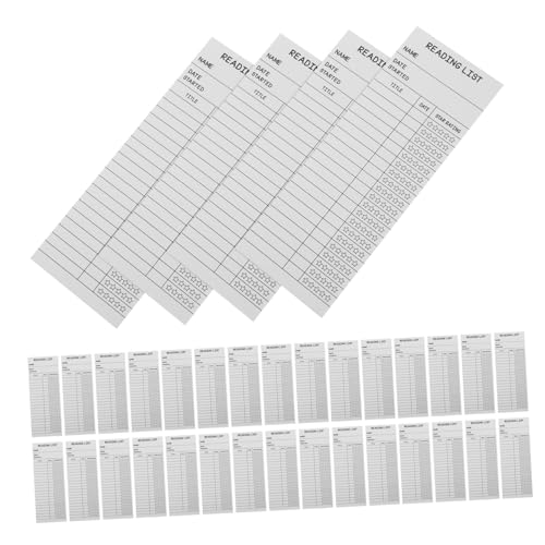 SHINEOFI 50 Stück Lese Tracker für Bücherfreunde Notizkarten für Leselisten ohne Loch für Schule und Zuhause Vielseitig Einsetzbar Leicht und Tragbar SHINEOFI 50 Stück Lese Tracker für Bücherfreunde Notizkarten für Leselisten ohne Loch für Schule und Zuhause Vielseitig Einsetzbar Leicht und Tragbar von SHINEOFI