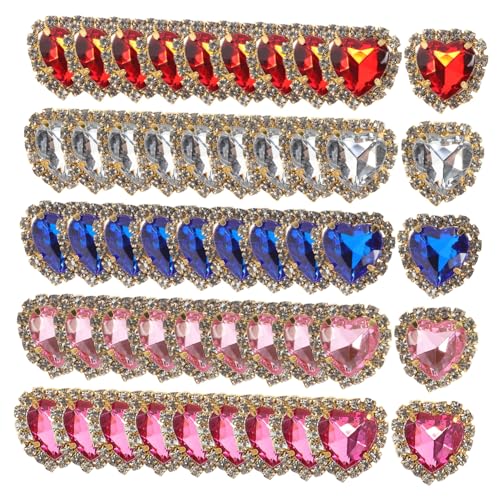 SHINEOFI 50 Stück Liebe Schmuckschnalle Dekoration Kleidung Nähen Strass Bastelt Strasssteine Einfache Krallen-strasssteine Accessoires Annähen Strass Selber Machen Glas SHINEOFI 50 Stück Liebe Schmuckschnalle Dekoration Kleidung Nähen Strass Bastelt Strasssteine Einfache Krallen-strasssteine Accessoires Annähen Strass Selber Machen Glas von SHINEOFI