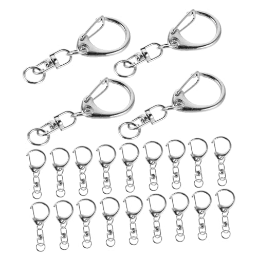 SHINEOFI 50 Stück Metall Drehhaken Schlüsselanhänger Clips aus Langlebiger Legierung mit Drehfunktion Kompakt und Leicht für Schlüssel Taschen DIY Bastelzubehör von SHINEOFI