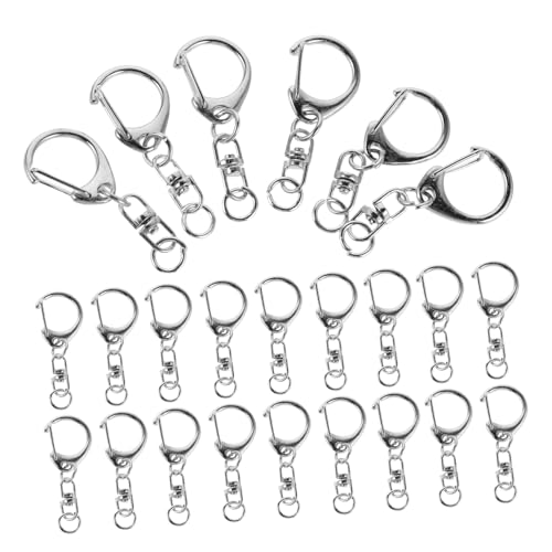 SHINEOFI 50 Stück Metall Schlüsselanhänger Clips mit Drehverschluss Kleine Swivel Snap Haken für DIY Schmuck Taschenanhänger Schlüsselringe und Bastelzubehör von SHINEOFI