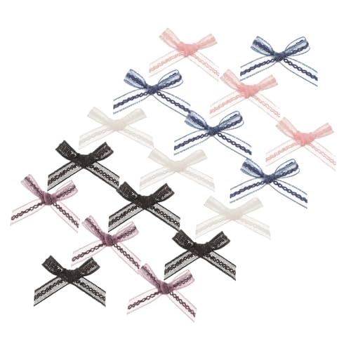 SHINEOFI 50 Stück Mini-schleife Bögen Nähen Schleifen Charme Diy Bowknot Schmücken Haarnadeln Zubehör Winzige Schleifen Bowknot-anhänger Zubehör Basteln Schleife Selber Machen Garn von SHINEOFI