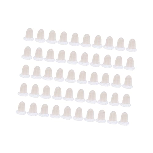 SHINEOFI 50 Stück Ohrstecker Verschlüsse Kupfer und Weißem Silikon Gepolstert für Sicheren Halt Passend für Damen Ohrstecker mit Stift und Hakenverschluss Langlebig und Komfortabel von SHINEOFI