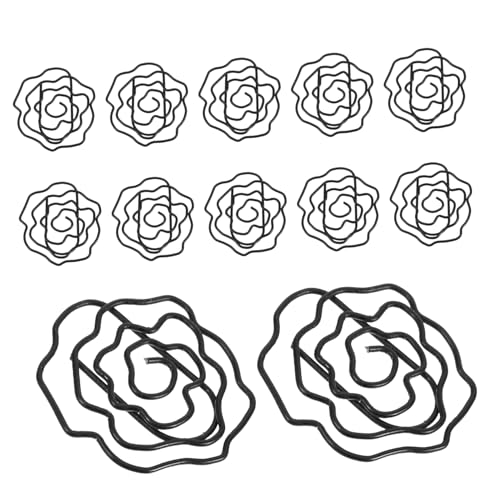 SHINEOFI 50 Stück Rosenförmige Papierklammern Lesezeichen Büroklammern mit Sicherem Halt für Dokumente Leicht und Tragbar Elegante Blumenform für Schule Büro und Hochzeit Dekoration SHINEOFI 50 Stück Rosenförmige Papierklammern Lesezeichen Büroklammern mit Sicherem Halt für Dokumente Leicht und Tragbar Elegante Blumenform für Schule Büro und Hochzeit Dekoration von SHINEOFI