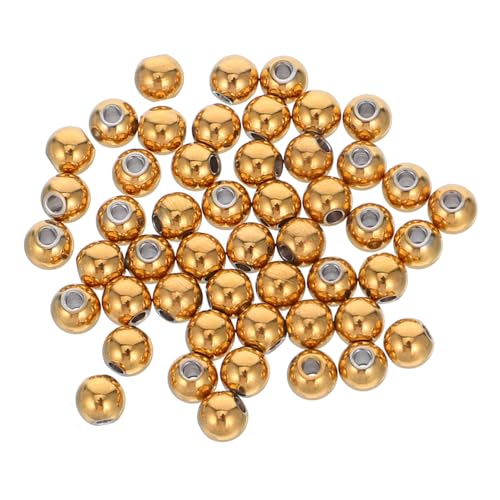SHINEOFI 50 Stück Runde Glatte Perlen mit Loch für DIY Schmuck und Bastelprojekte Langlebig und Einfach zu Fädeln SHINEOFI 50 Stück Runde Glatte Perlen mit Loch für DIY Schmuck und Bastelprojekte Langlebig und Einfach zu Fädeln von SHINEOFI