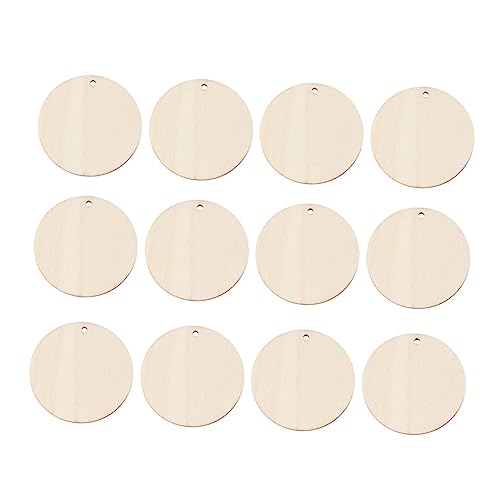 SHINEOFI 50 Stück Runde Holzscheiben mit Loch für Diy Bastelprojekte Scrapbooking und Heimdekoration für Anhänger und Kreative Gestaltungen SHINEOFI 50 Stück Runde Holzscheiben mit Loch für Diy Bastelprojekte Scrapbooking und Heimdekoration für Anhänger und Kreative Gestaltungen von SHINEOFI