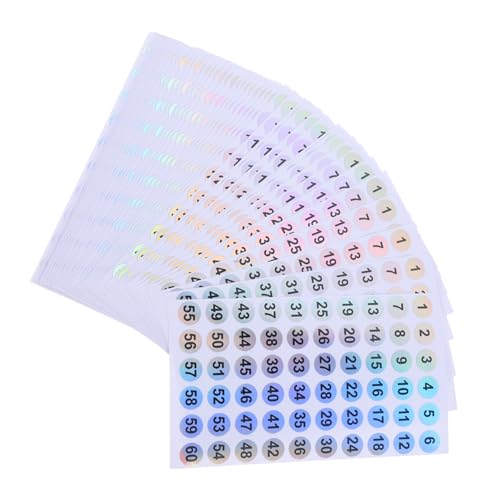 SHINEOFI 50 Stück Runde Nummerierte Aufkleber Wasserfest Bunte Zahlenetiketten Selbstklebend für Lager Inventar Organisation und Vielseitige Kennzeichnung SHINEOFI 50 Stück Runde Nummerierte Aufkleber Wasserfest Bunte Zahlenetiketten Selbstklebend für Lager Inventar Organisation und Vielseitige Kennzeichnung von SHINEOFI