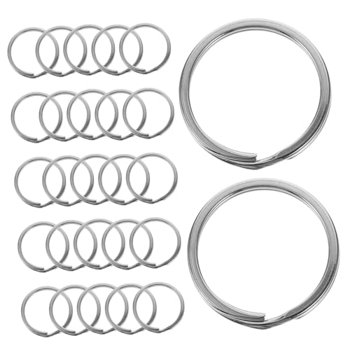 SHINEOFI 50 Stück Schlüsselringe aus Edelstahl Flach Außendurchmesser Robuste Schlüsselanhänger Ringe für DIY Schmuckherstellung und Bastelarbeiten Schlüsselbund Zubehör SHINEOFI 50 Stück Schlüsselringe aus Edelstahl Flach Außendurchmesser Robuste Schlüsselanhänger Ringe für DIY Schmuckherstellung und Bastelarbeiten Schlüsselbund Zubehör von SHINEOFI