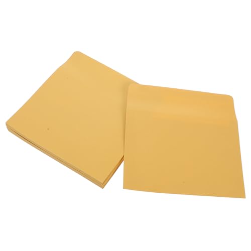 SHINEOFI 50 Stück Selbstklebende Kraftumschläge Elegante Einladungskarten mit Goldmetallic Finish für Besondere Anlässe und Geschäftliche Korrespondenz aus Robustem Perlenpapier von SHINEOFI