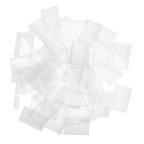 SHINEOFI 50 Stück Supermarkt Preisschilder Halter Kunststoff Etikettenhalter Regalclip mit Elastischem Clip für Einfache Befestigung und Klare Produktbeschriftung von SHINEOFI