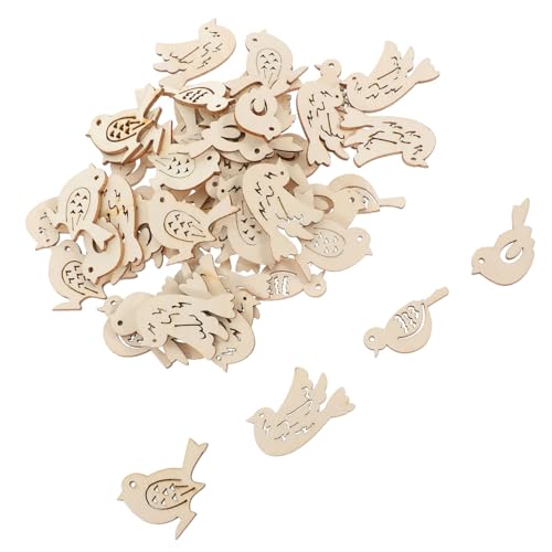 SHINEOFI 50 Stück Teiliges Holzanhänger Vogelform Blanko Holzscheiben zum Bemalen und Basteln Glatte Oberfläche Langlebig Vielseitig als Anhänger oder Dekoration für DIY Scrapbooking und SHINEOFI 50 Stück Teiliges Holzanhänger Vogelform Blanko Holzscheiben zum Bemalen und Basteln Glatte Oberfläche Langlebig Vielseitig als Anhänger oder Dekoration für DIY Scrapbooking und von SHINEOFI