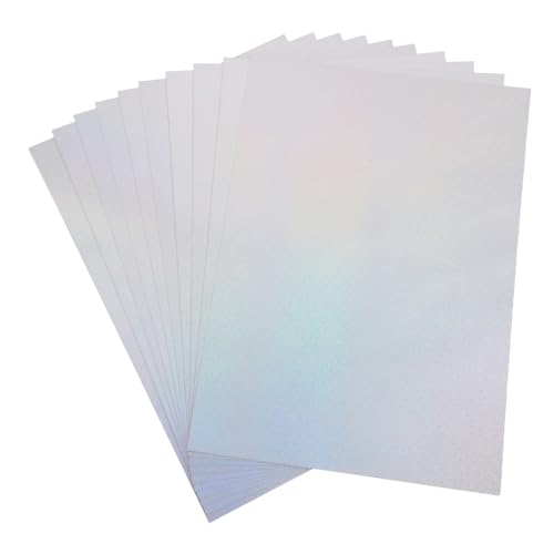 SHINEOFI 50 Stück Teiliges Quadratisches Origami Papier Metallic Mirror Cardstock mit Holografischem Muster Reißfest Leicht für DIY Bastelprojekte Scrapbooking Partydekoration und von SHINEOFI