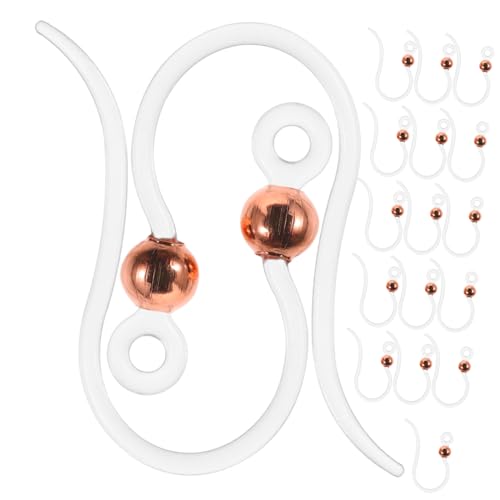 SHINEOFI 50 Stück Transparente Ohrhaken mit Roségoldenen Perlen Umweltfreundliche Diy Ohrschmuck Zubehör Langlebige Ohrdraht Haken für Schmuckherstellen SHINEOFI 50 Stück Transparente Ohrhaken mit Roségoldenen Perlen Umweltfreundliche Diy Ohrschmuck Zubehör Langlebige Ohrdraht Haken für Schmuckherstellen von SHINEOFI