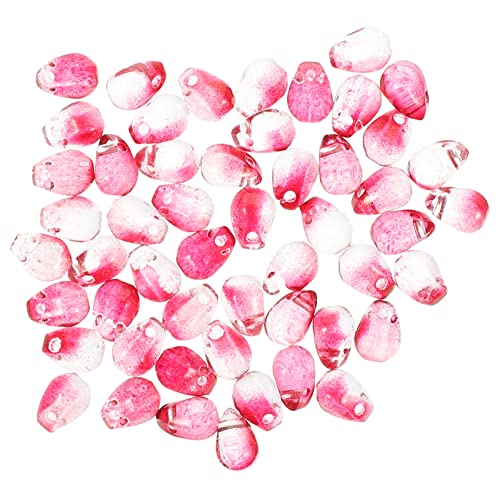 SHINEOFI 50 Stück Wassertropfenperlen runder für Armbänder Vasen Edelstein slico wohnungseinrichtung svarowksy halskette armband bänder Abstandsperle DIY Schmuck lose Perlen Glas rot von SHINEOFI