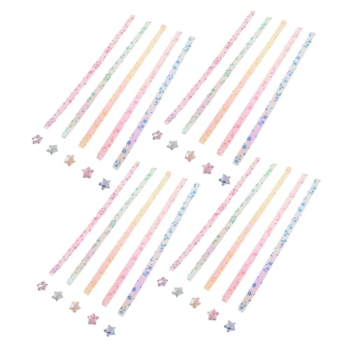 SHINEOFI 500 Stück Goldfolie Origami Papier Glänzende Stern Faltstreifen Künstlerische Bastelstreifen für Stern-Bastelpapier DIY Kreativset für Party Dekoration und Schulaktivitäten von SHINEOFI