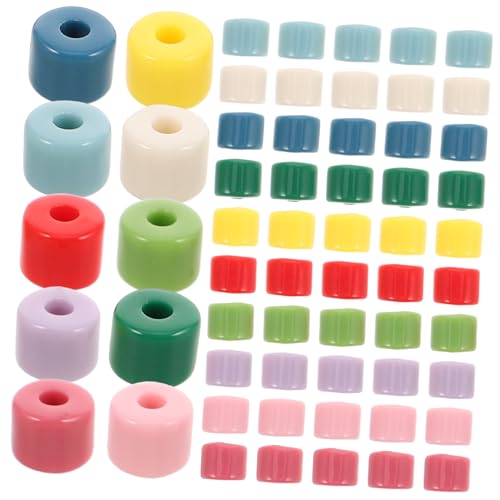 SHINEOFI 500 Stück Perlen Zur Schmuckherstellung Halsketten Abstandshalterperle – Acryl Zylinder Charms Zur Schmuckherstellung – Bastelzubehör DIY Charm von SHINEOFI