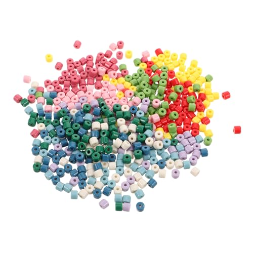 SHINEOFI 500 Stück Runde Farbige Zylinderperlen für Diy Armbänder und Ohrringe Vielseitige Bastelperlen Macaron Farben für Schmuckherstellung von SHINEOFI
