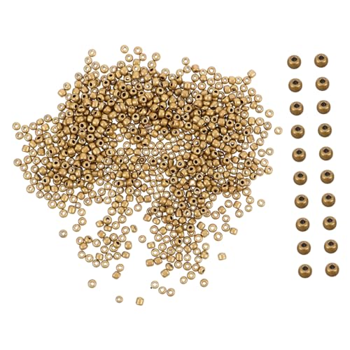 SHINEOFI 5000 Stück Kreuzstichperlen Rocailles zum Basteln DIY-Bastelzubehör für Perlen Lose Perlen zum Basteln lose Abstandsperlen Bastelperlen für Halsketten DIY-Perlenzubehör Glas Golden SHINEOFI 5000 Stück Kreuzstichperlen Rocailles zum Basteln DIY-Bastelzubehör für Perlen Lose Perlen zum Basteln lose Abstandsperlen Bastelperlen für Halsketten DIY-Perlenzubehör Glas Golden von SHINEOFI