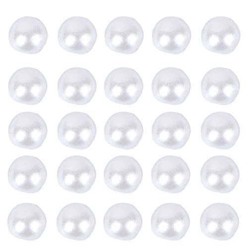 SHINEOFI 50Pcs Pearl Sewing Buttons Bulk Round Pearl Sewing Buckles Plastic Pearl Buttons with Hole for DIY Clothing Sewing Accessories Jewelry Making von SHINEOFI