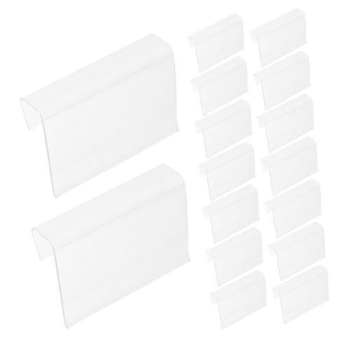 SHINEOFI 50Stücke Transparente Etikettenhalter aus Aufsteckbare Regalschild Clips für Drahtregale für Supermärkte Einzelhandelsgeschäfte und Vorratskammern von SHINEOFI
