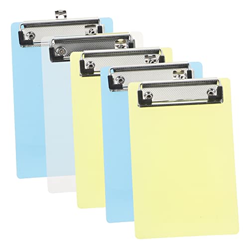 SHINEOFI 5Er-Pack Mini Klemmbretter Halbtransparent Kunststoff Clipboards mit Starkem Clip Kratzfest Leicht und für Notizen Einkaufslisten und Kleine Dokumente Zufällige SHINEOFI 5Er-Pack Mini Klemmbretter Halbtransparent Kunststoff Clipboards mit Starkem Clip Kratzfest Leicht und für Notizen Einkaufslisten und Kleine Dokumente Zufällige von SHINEOFI