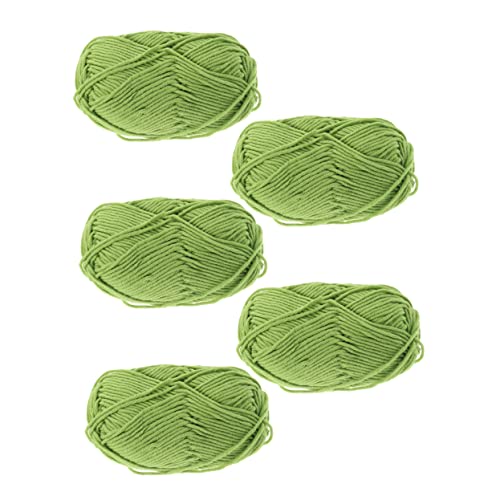 SHINEOFI 5Rollen Baumwollgarn Weiches Strickmaterial für DIY Projekte Handgemachtes Webegarn Frischen Farben Hautfreundlich für Kreative Handarbeiten SHINEOFI 5Rollen Baumwollgarn Weiches Strickmaterial für DIY Projekte Handgemachtes Webegarn Frischen Farben Hautfreundlich für Kreative Handarbeiten von SHINEOFI