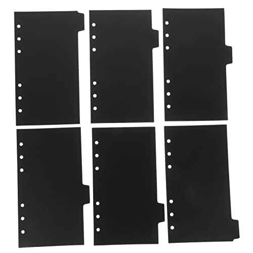 SHINEOFI 6 Blätter Innenseitenteiler Des Handbuchs Gepunktet Seitenteiler Mit Reitern Trennwände Für 6 Ringbücher 6 Lochteiler Binder Notebook Schwarze Ordner Laschen Für Ordner Black Pp SHINEOFI 6 Blätter Innenseitenteiler Des Handbuchs Gepunktet Seitenteiler Mit Reitern Trennwände Für 6 Ringbücher 6 Lochteiler Binder Notebook Schwarze Ordner Laschen Für Ordner Black Pp von SHINEOFI
