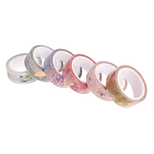 SHINEOFI 6 Rollen Blumenband bastelmaterial für bastelsets für stifte wohnungsdeko wand polsterung Kunstband Herstellung Scrapbooking-Klebeband selber machen Abdeckband Papier SHINEOFI 6 Rollen Blumenband bastelmaterial für bastelsets für stifte wohnungsdeko wand polsterung Kunstband Herstellung Scrapbooking-Klebeband selber machen Abdeckband Papier von SHINEOFI